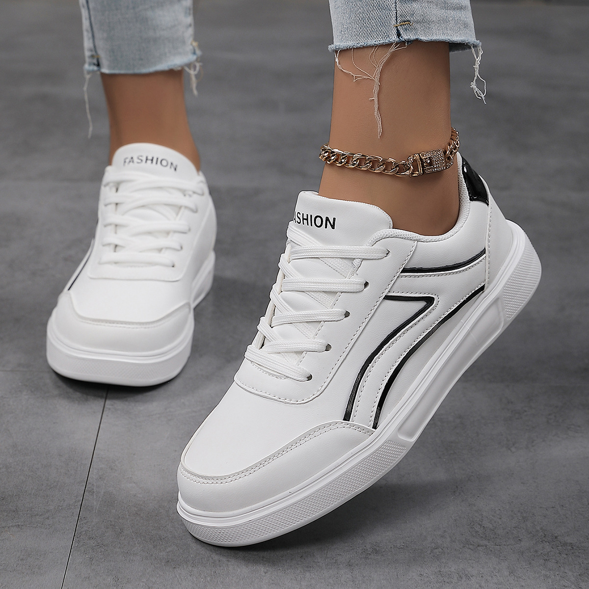 Plus Size Board Shoes Female Students Breathable Lightweight Casual foto 2