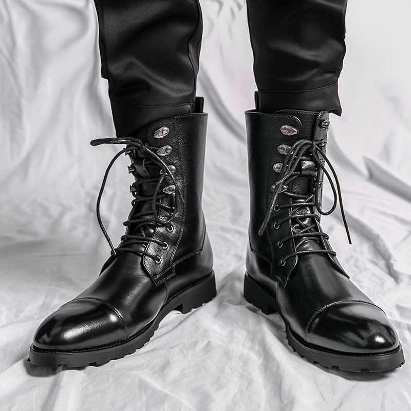 Fall Winter Lace-up Booties Black Locomotive Denim foto 4
