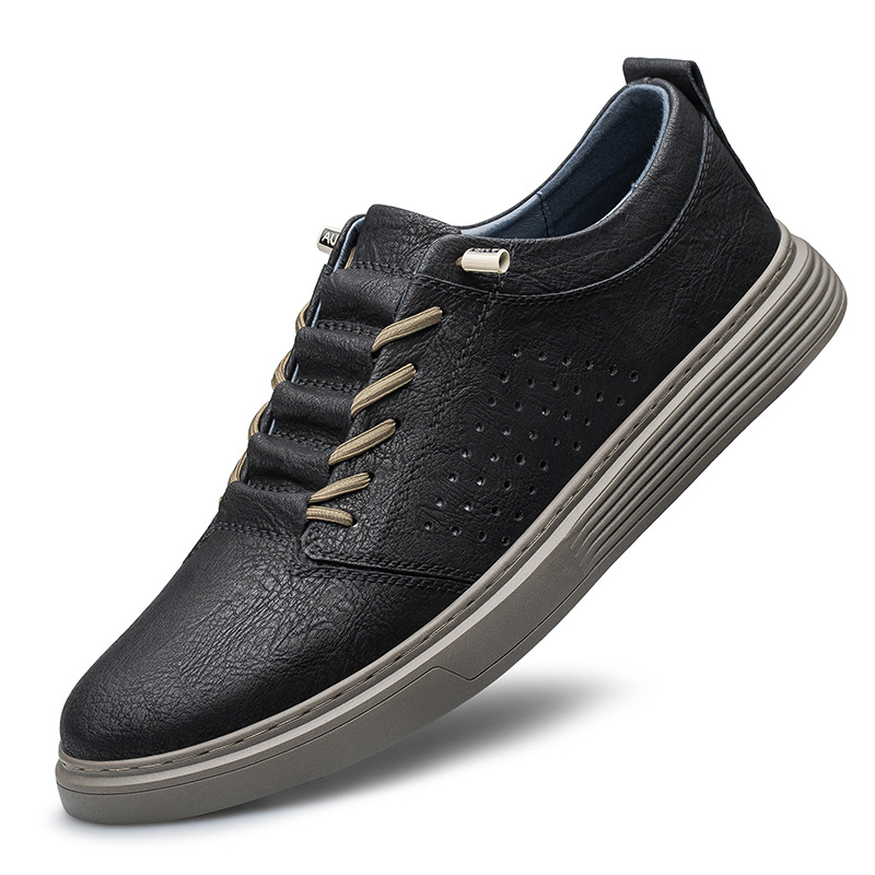 Hollow-out Breathable Hole Shoes Casual Spring And Summer Low-top Cowhide Surface Fashion Shoes foto 3