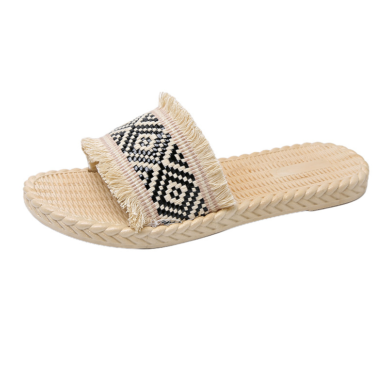 Summer New Ethnic-Style Woven Slide Sandals For Women foto 2