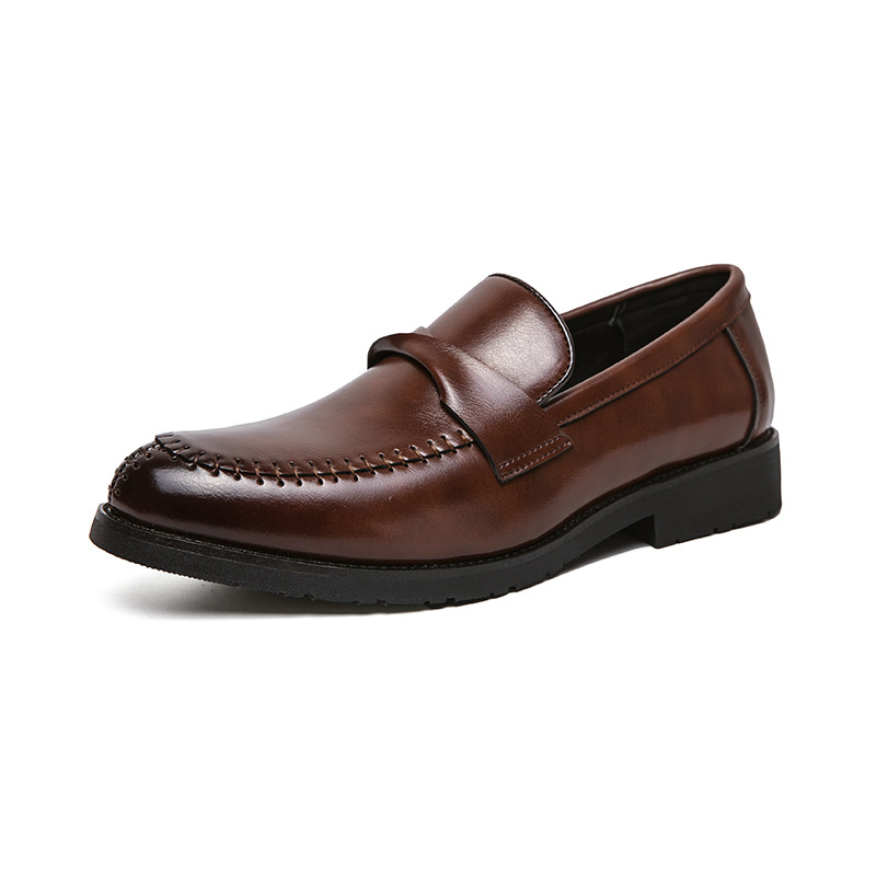 Mens Casual And Stylish Leather Shoes In British Business Style foto 3