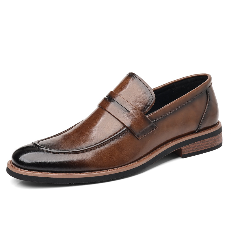Oxford Leather Men's Pointed-toe Dress Cross-border Business Shoes foto 3