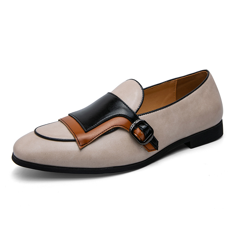Personality Trendy Men's One Pedal Loafer Leather Shoes foto 4