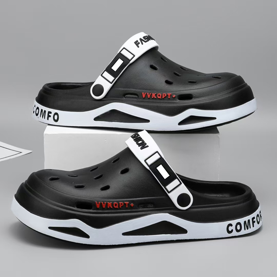 Sandals Summer Breathable Closed Toe Men's Slippers Dual-use Beach Shoes foto 2