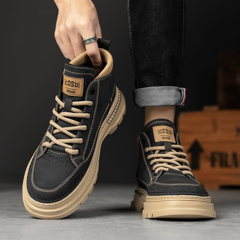 British-style Retro High-top Casual Shoes For Men foto 5