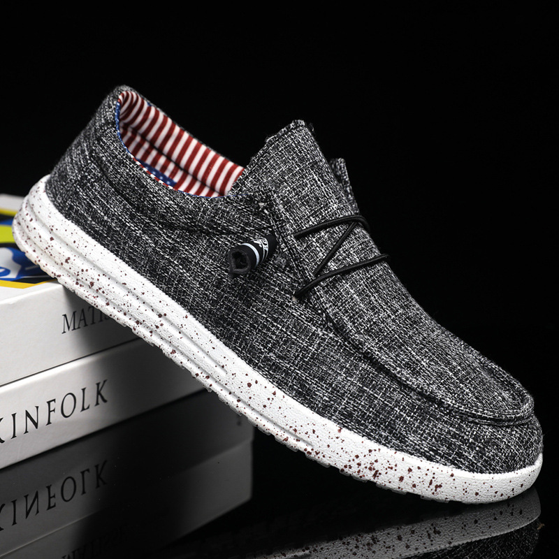 Fashion Casual Fashion Men's Breathable Lightweight Slip-on Lofter Light Canvas Shoes foto 4
