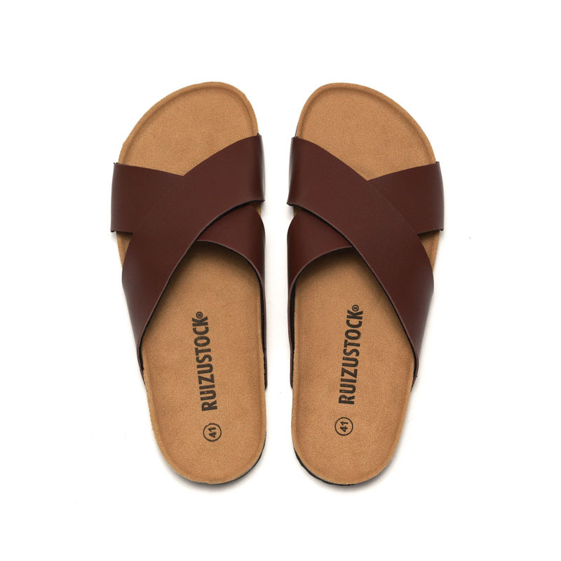 Summer New Men's Cork Slippers foto 5