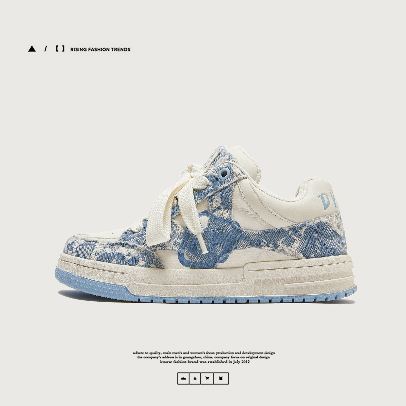 Canvas Sneakers With Damaged Design Bread Shoes foto 5