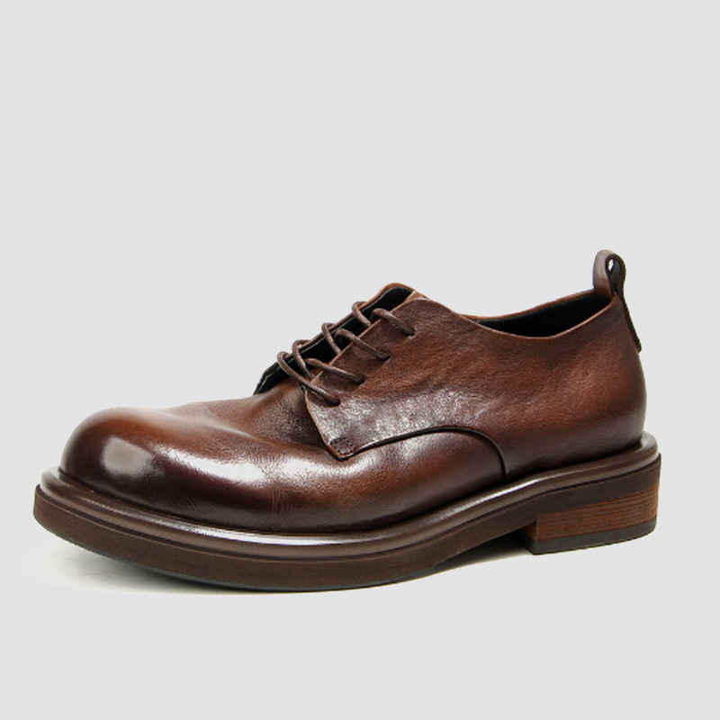 British-style Vintage Leather Shoes For Men foto 4