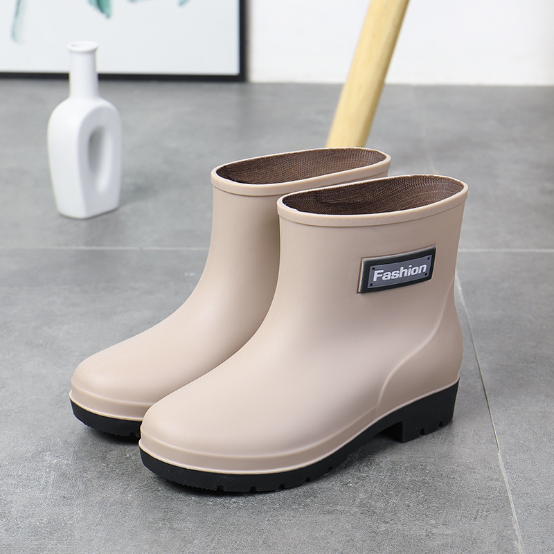 Fashion Work Wear Rain Shoes Adult Warm Women's Mid-calf Rain Boots foto 4