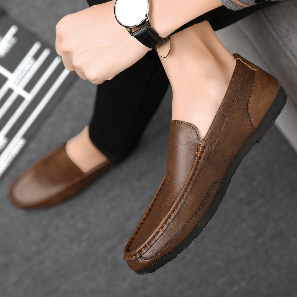 Men's Trendy Korean Wild Summer Casual Leather Shoes foto 3