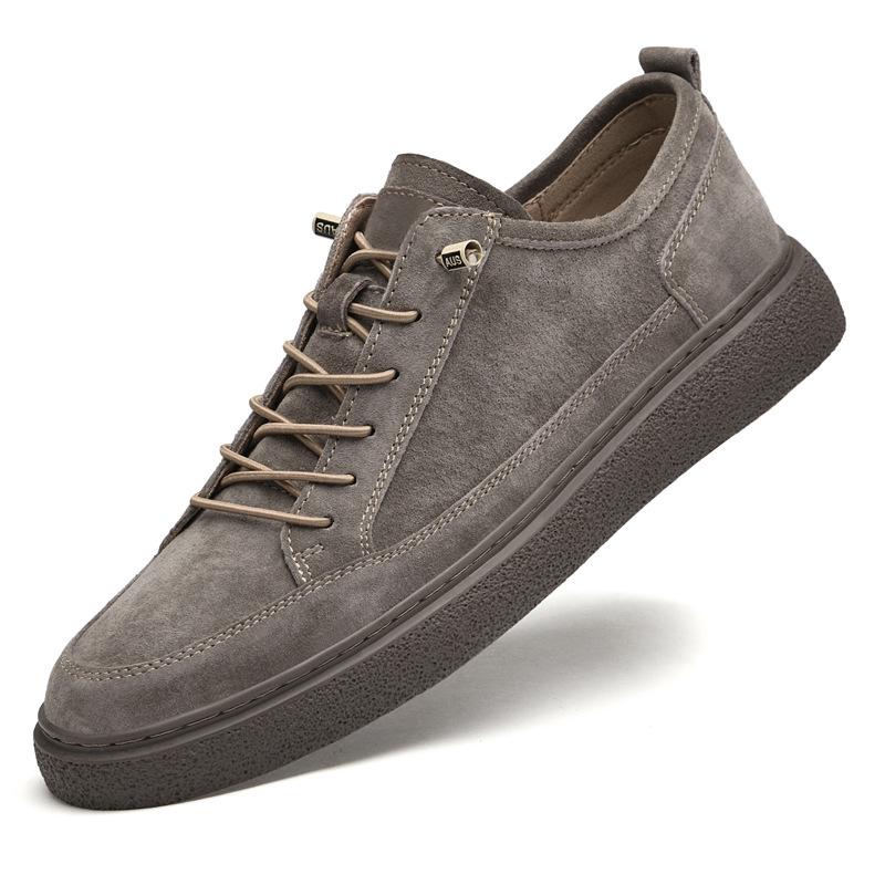 Pigskin Breathable Trendy Stylish Retro Minimalism All-match Soft Bottom No-tie Casual Shoes foto 4