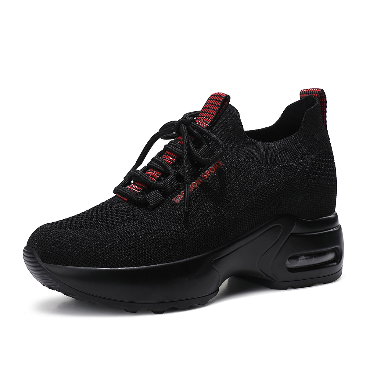 Fly-knit Sneakers Summer Height Increasing Insole Women's Mesh Casual Shoes foto 2