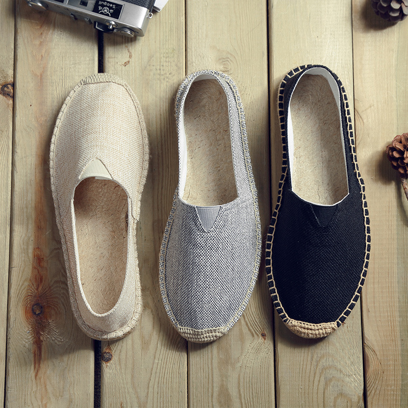 Fashionable Breathable Canvas Shoes Summer Linen Men foto 4