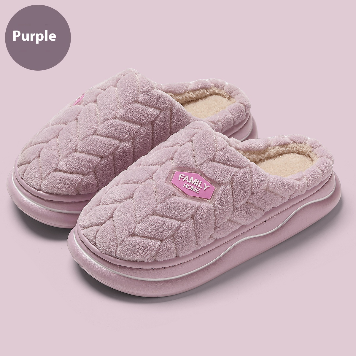 Thick Bottom Non-stinky Feet Home Indoor Non-slip Winter Fluffy Slippers foto 5