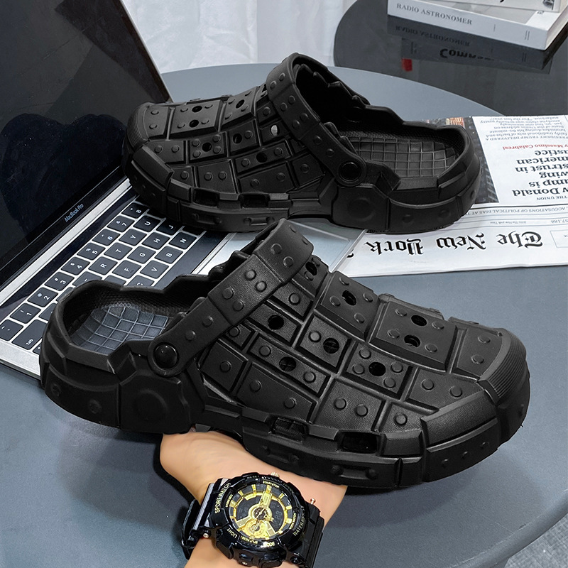 Hole Shoes Simple Non-slip Thick Bottom Wear-resistant foto 4