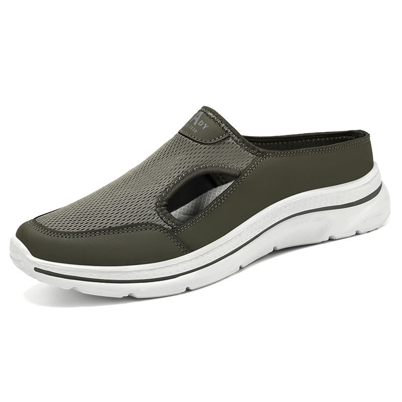Men's Hollow-out Half Slippers Soft Bottom Comfortable Casual Shoes