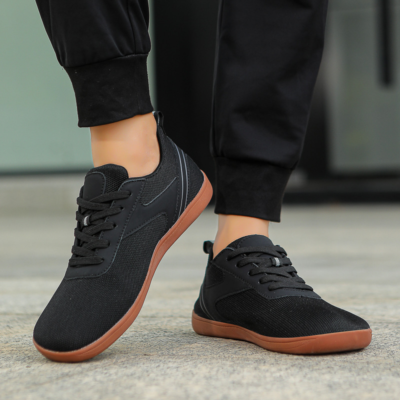 Men's Breathable Soft Sole Fly Woven Sports Shoes For Brisk Walking foto 3