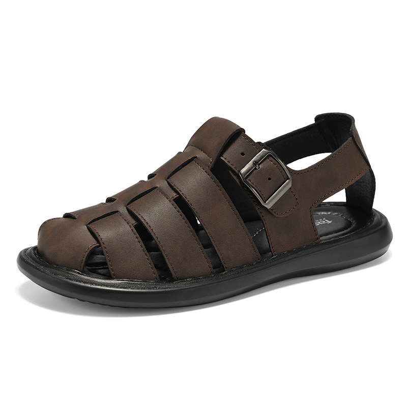 Mens Casual Hand-woven Fashionable Sandals foto 4