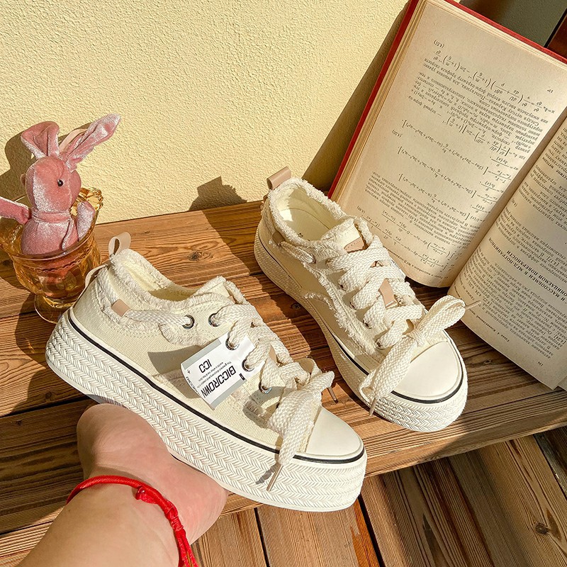Fall Classic Style Canvas Shoes Women's Low-top foto 2