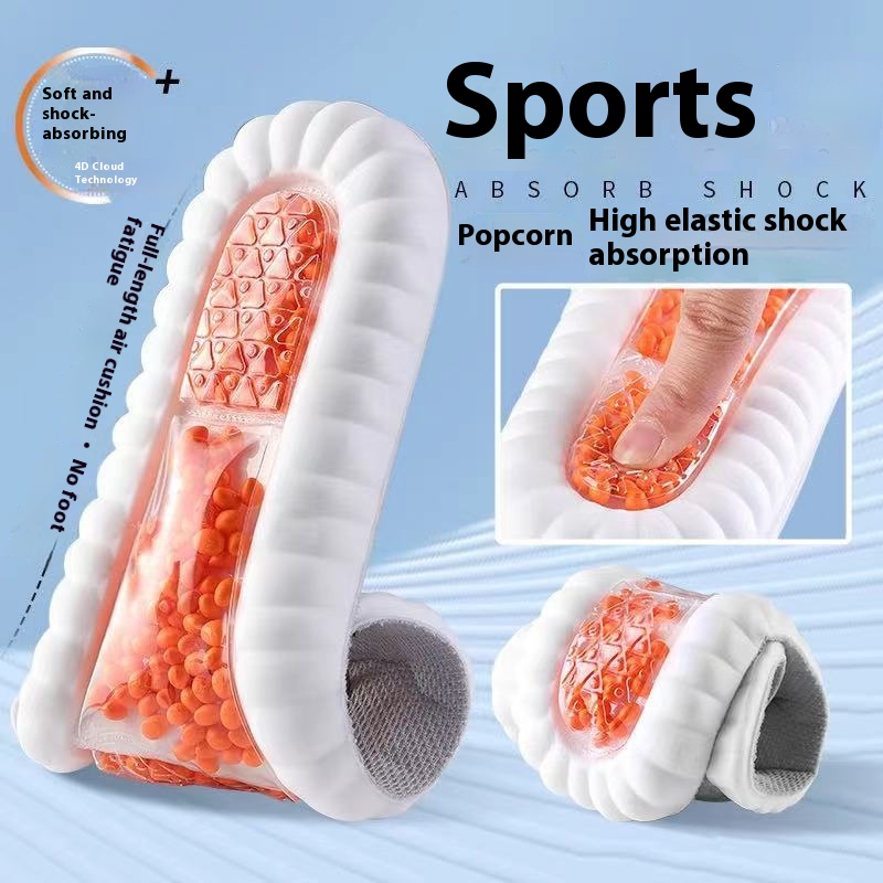 Men's Soft Bottom Sweat-absorbent Breathable High Elastic Shock-absorbing Sports Insole foto 2