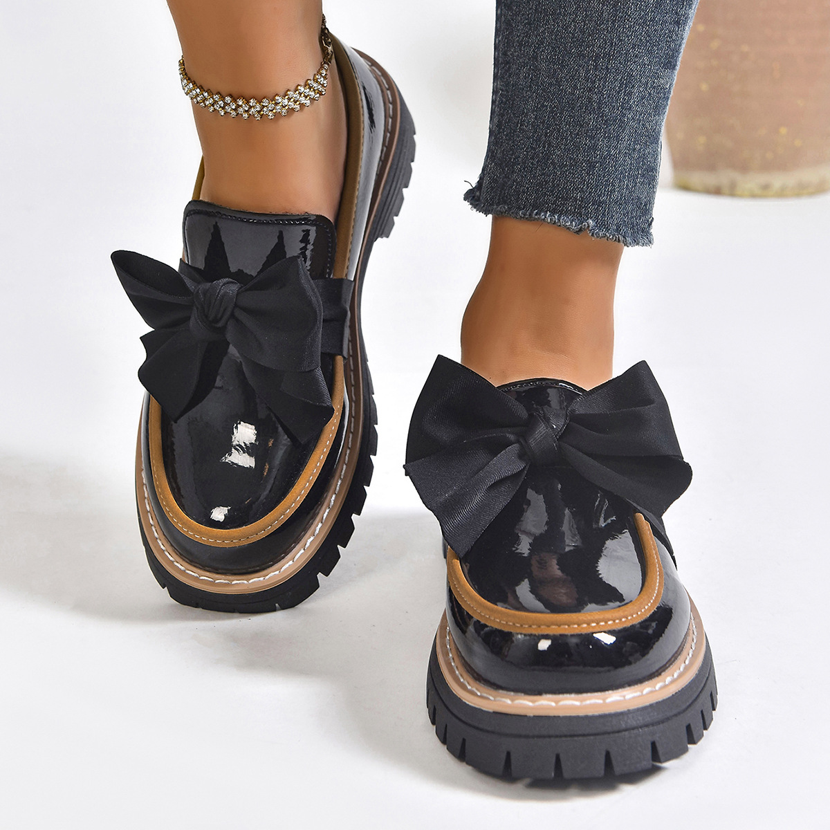 Spring And Autumn Lafo Womens Suede Leather Shoes foto 4