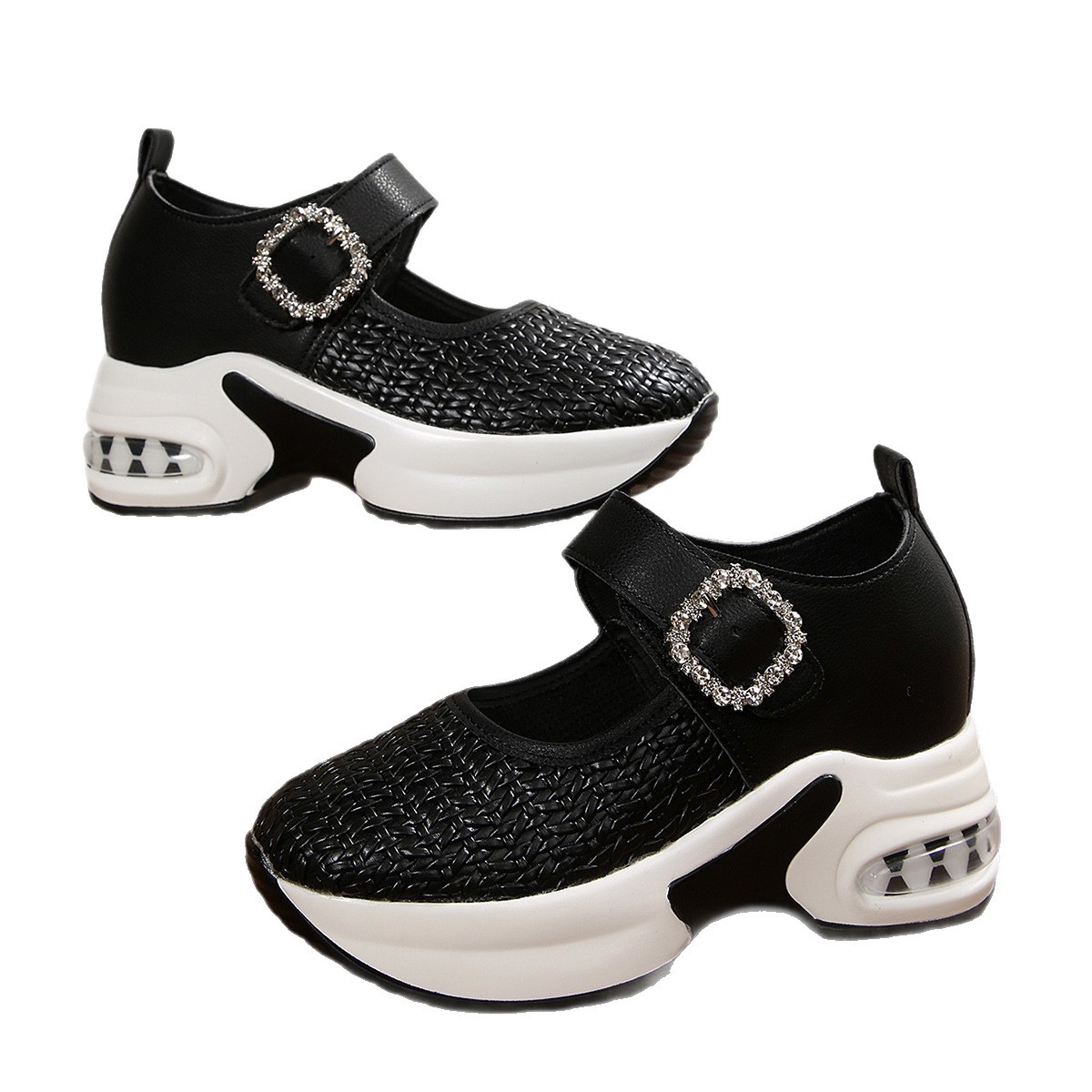 Autumn New Woven Large Size Cross-border Wedge Shoes foto 2