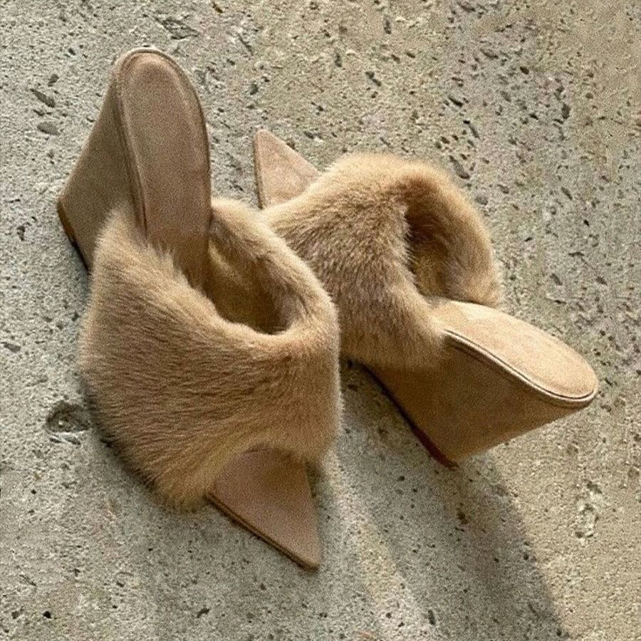 French Casual Fashion Wedge Slippers foto 4