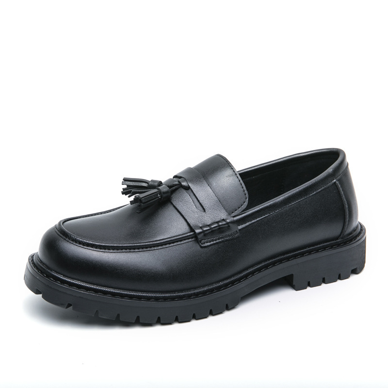 Business Fringed Leather Shoes Men's All-match Slip-on foto 2