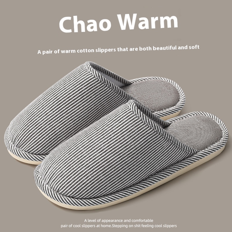 New Indoor Home Guest Home Couple Linen Slippers foto 5