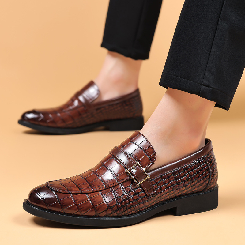 Leather Shoes Men's Business Crocodile Pattern foto 3