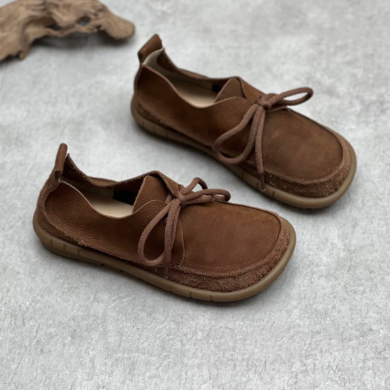 Retro Artistic Versatile Flat Lace-up Shoes For Women foto 2