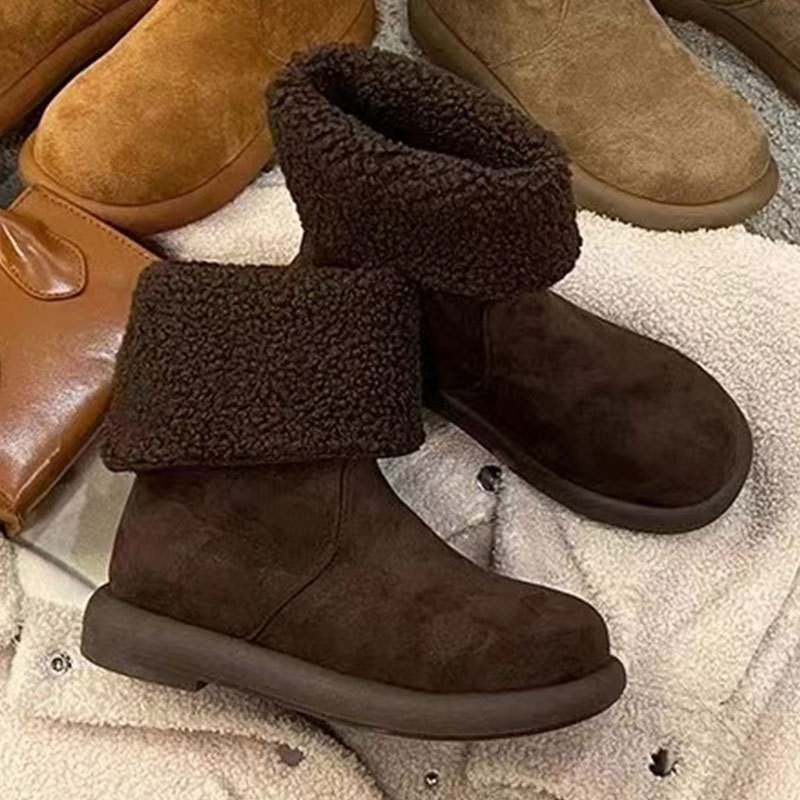 Womens Casual Warm Mid-calf Boots With Cotton Lining foto 5