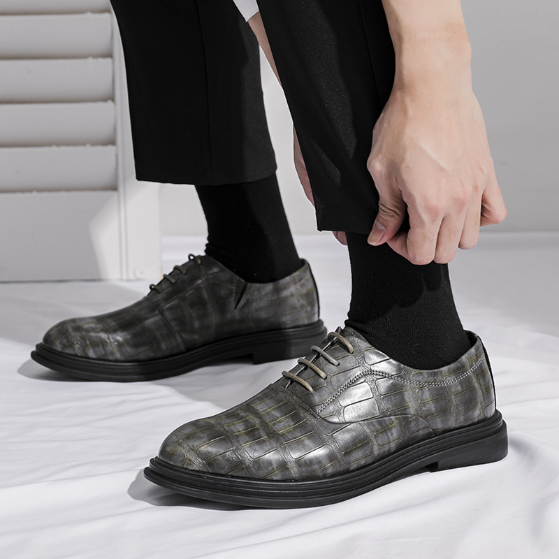 Personality Increased Business Formal Wear Leather Shoes foto 3
