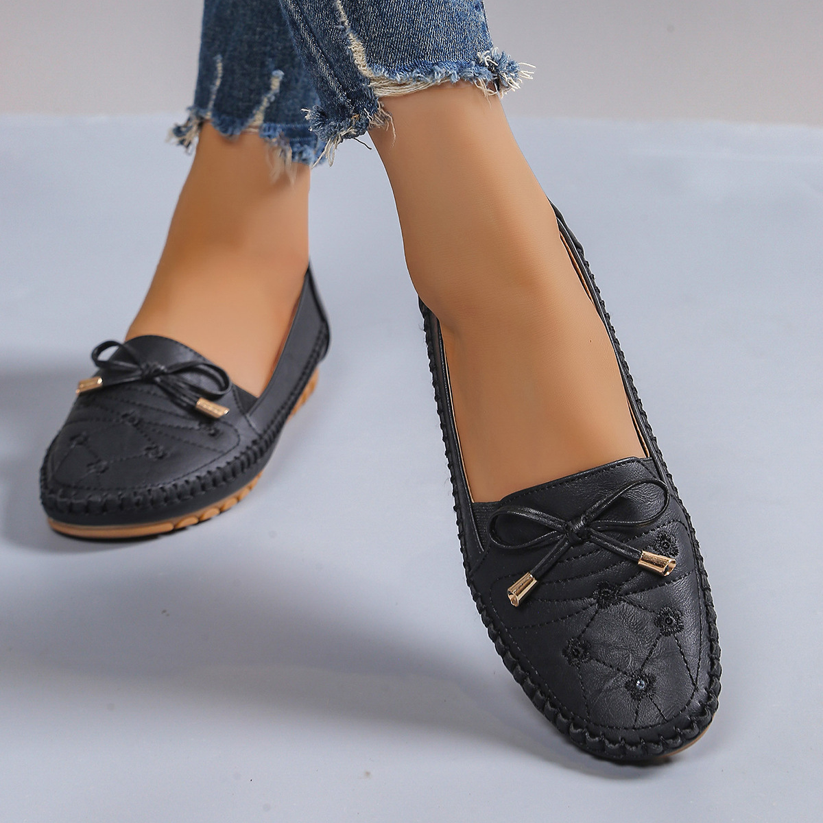 Womens Fashionable Casual Flat Loafers foto 3