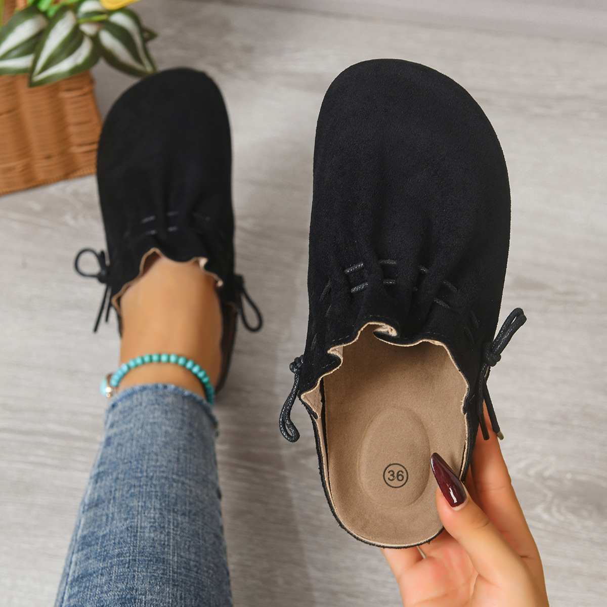 Stylish Minimalist Retro Casual Design Womens Slippers foto 5