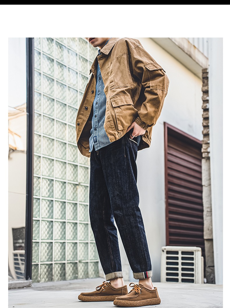 Men's Suede Low-top British Retro Casual Shoes foto 4
