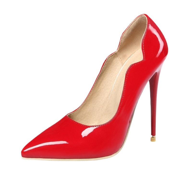 Sexy High-heeled Stiletto Patent Leather Pumps foto 4