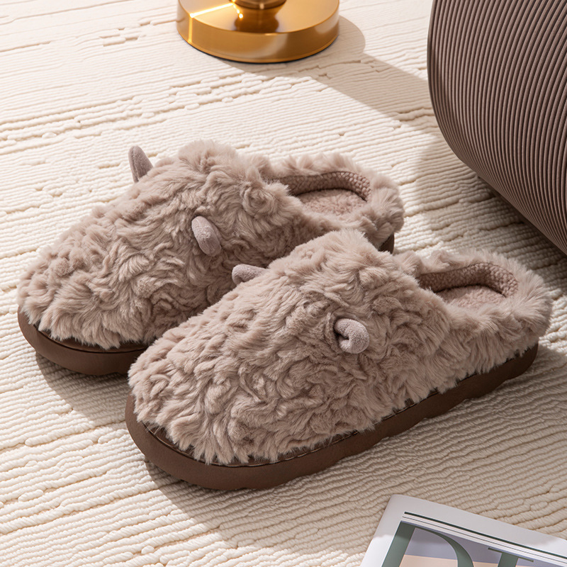 Non-slip Thickening Thermal Home Cotton Slippers foto 4