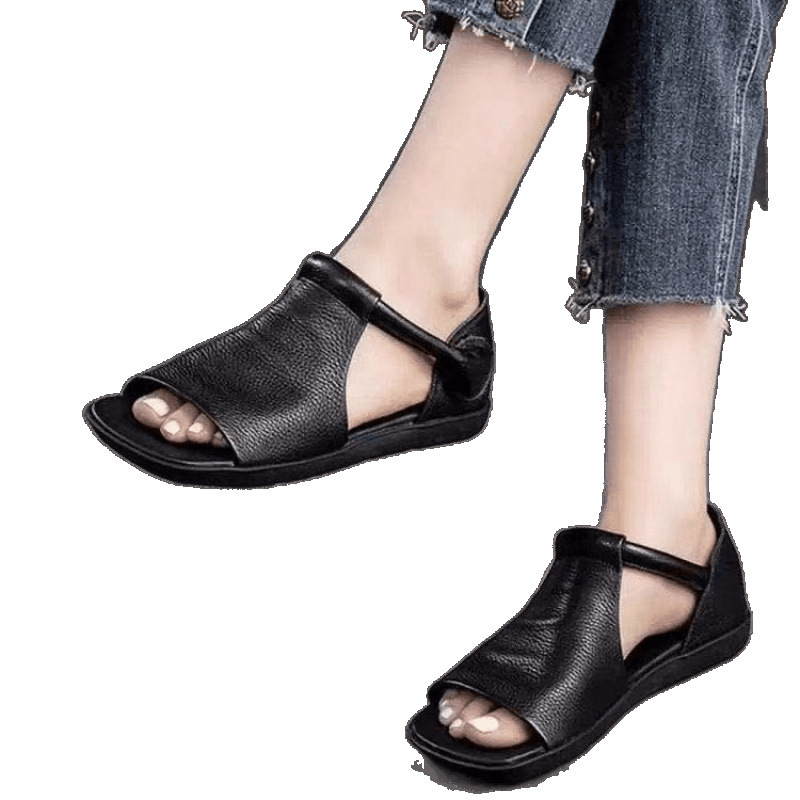 Summer Hollow Women's Sandals Flat Soft Bottom Low-top Roman Shoes foto 4