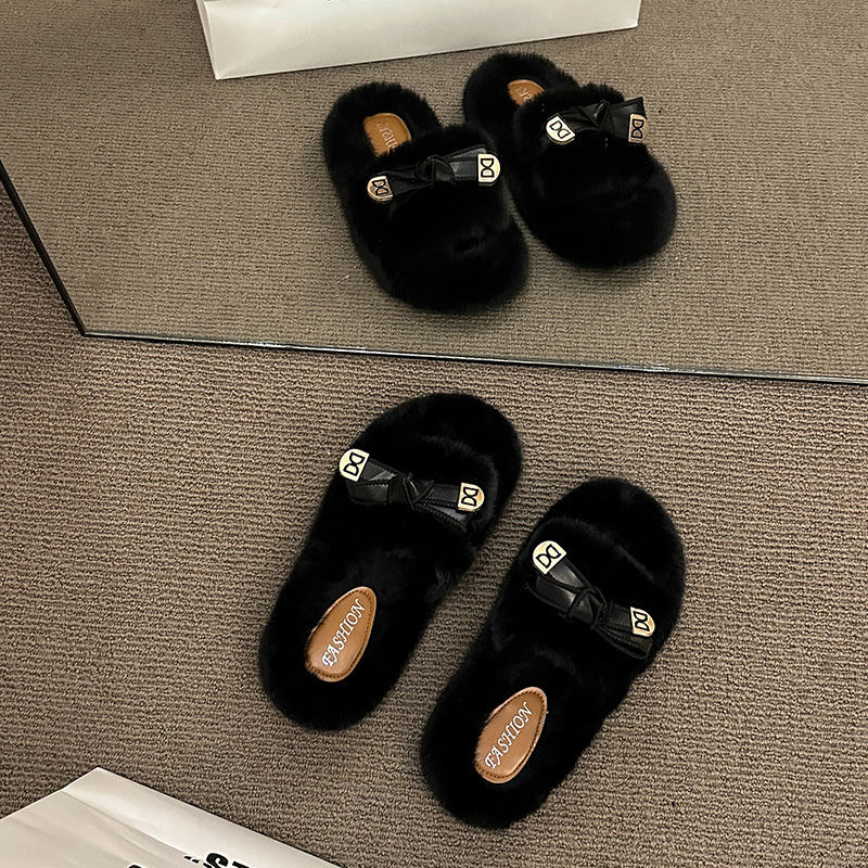 Versatile Furry Cotton Slippers For Womenperfect For Fall And Winter Wear foto 5