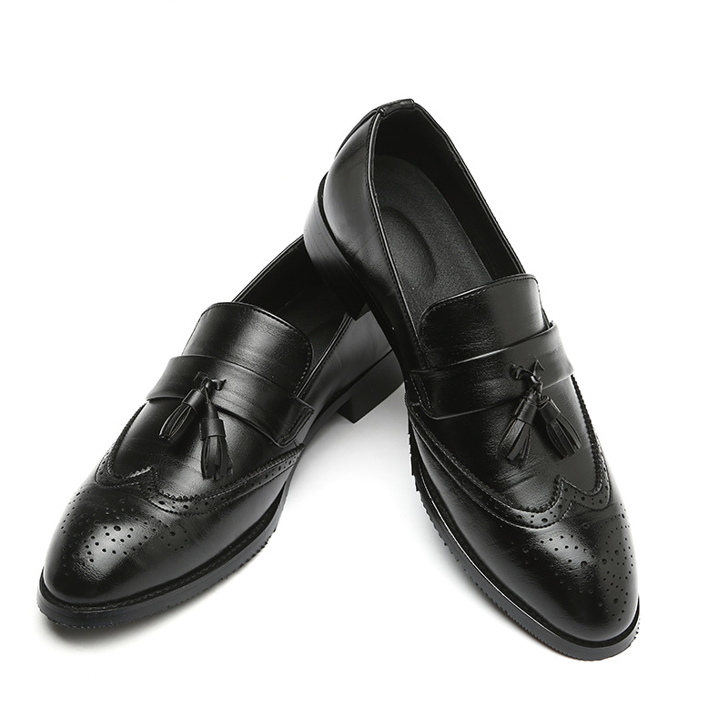 Casual Fashion Brogue Fringed Leather Shoes Men foto 4