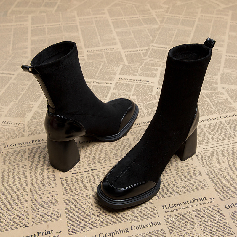 Genuine Leather Skinny Women's Short Martin Boots foto 4