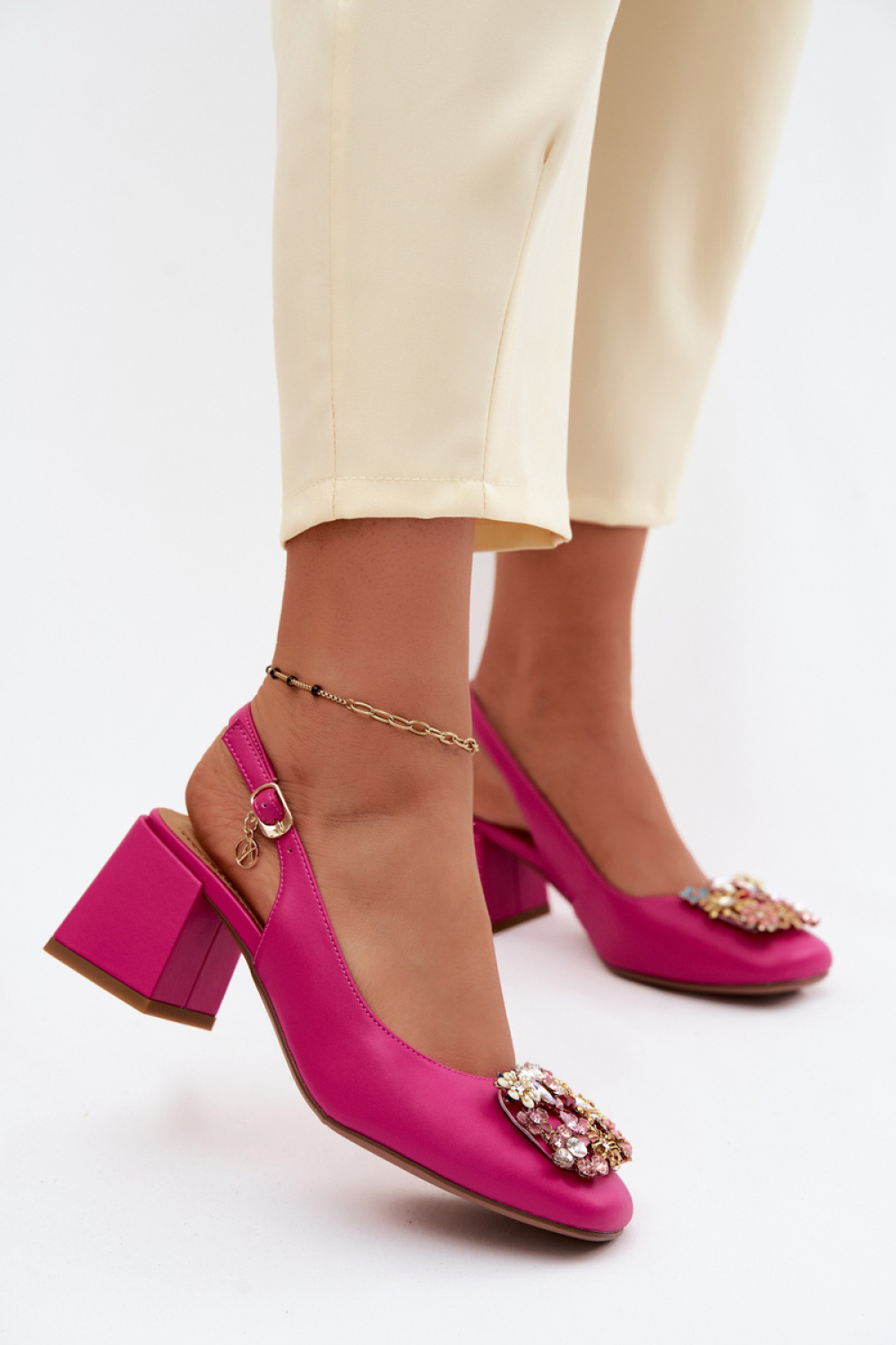 Pumps met dikke hak Step in style