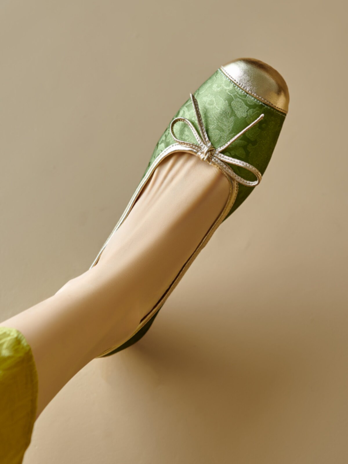 Soft-soled Large-size Ballet Flats With A Bow foto 2