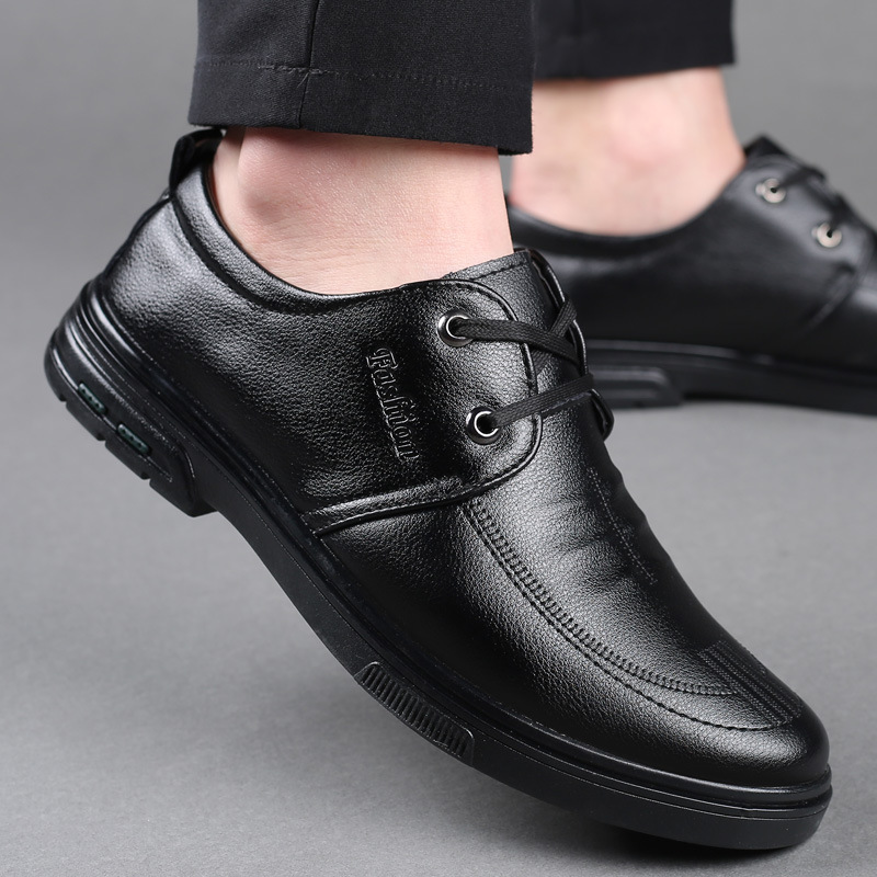 Men's Casual Leather Shoes British Style foto 4
