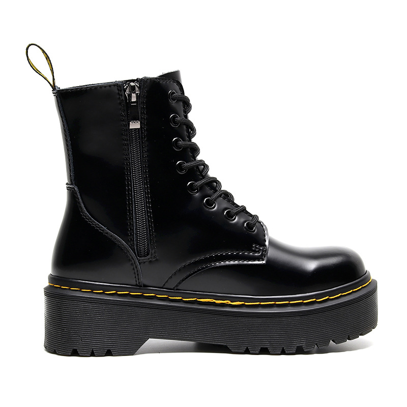 Muffin Bottom Lace-up Motorcycle Boots foto 4