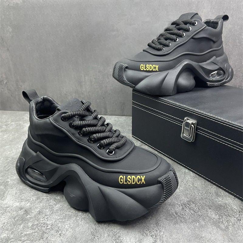 Leather Surface Trend Sports Leisure Platform Men's Shoes foto 2
