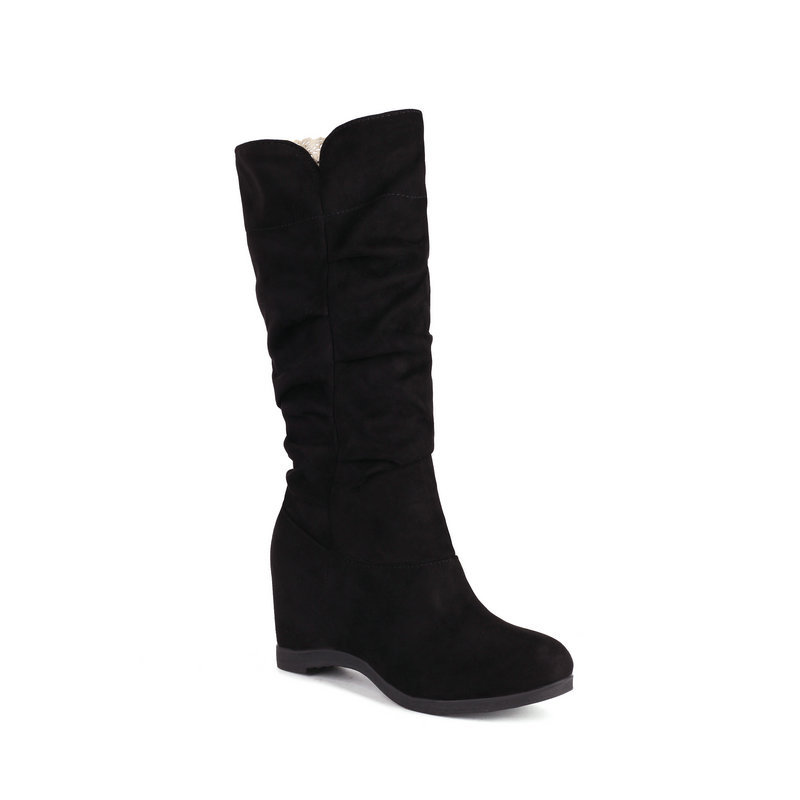 Women's Suede Fabric Platform High-top Boots foto 2