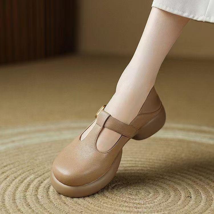 Springautumn Non-slip Leather Shoes Comfortable Mary Jane Shoes foto 4